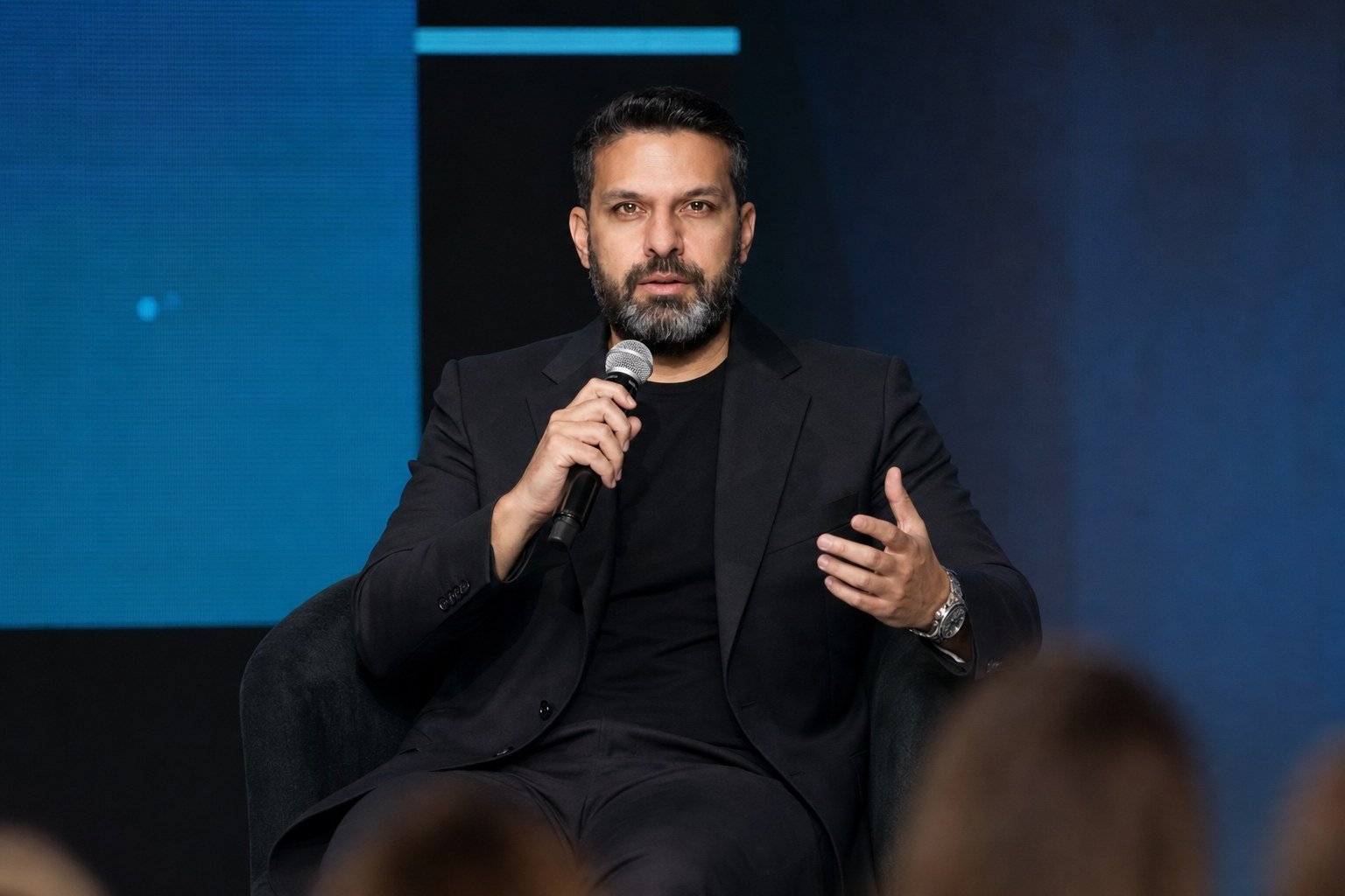 Omar Gull at a panel discussion